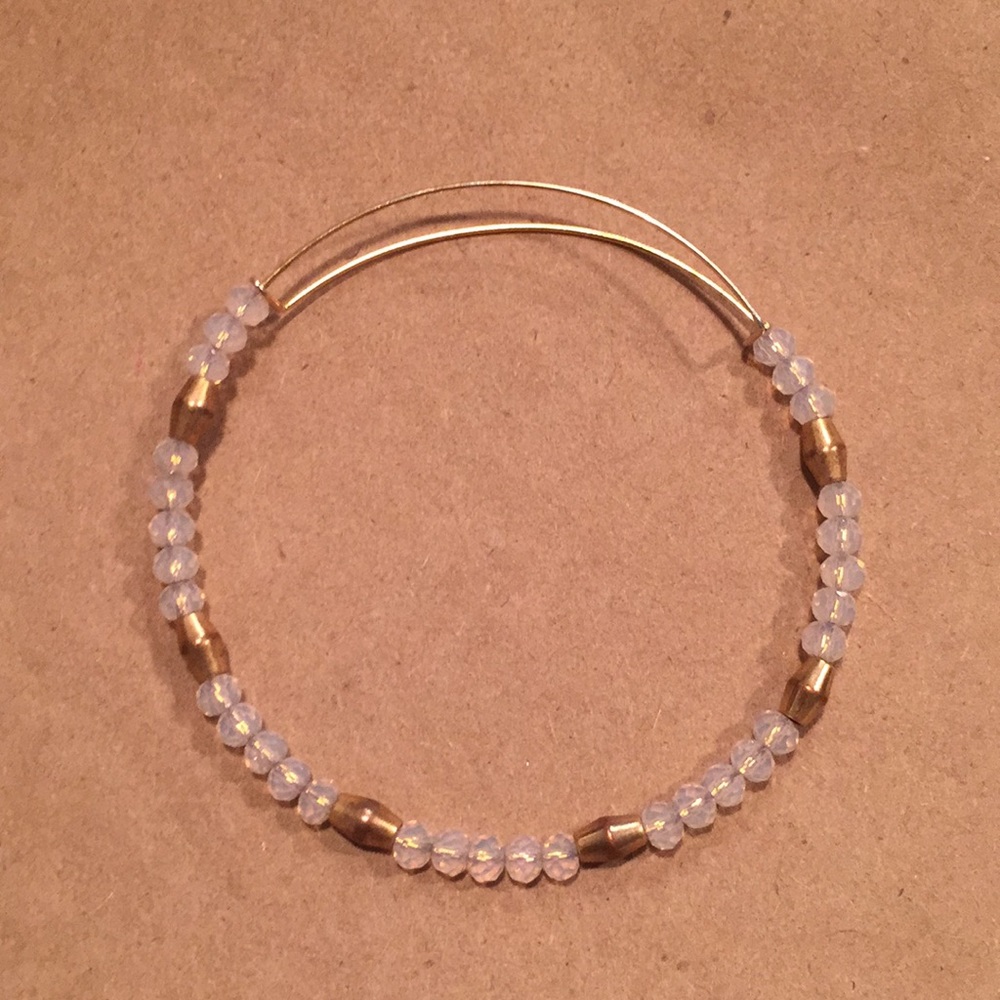 NWOT ALEX AND ANI clear beaded bangle